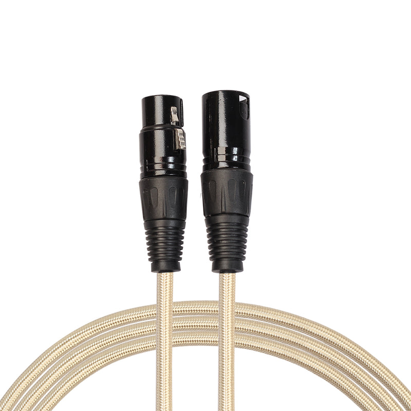 REXLIS 1/ 1.8/ 3M 3-Pin Male To Female Microphone Audio Cable