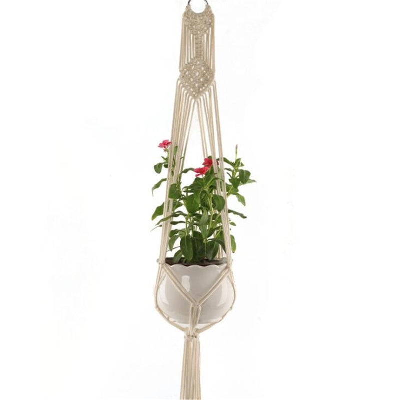 Flower Pot Holder Macrame Plant Hanger Hanging Planter Basket Jute Braided Rope Decorations