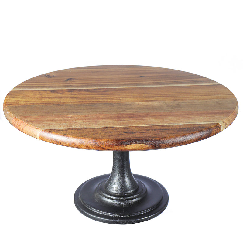 Round Cake Stand Pedestal Dessert Food Display Wedding Party Holder Wood Decorations 3 Sizes