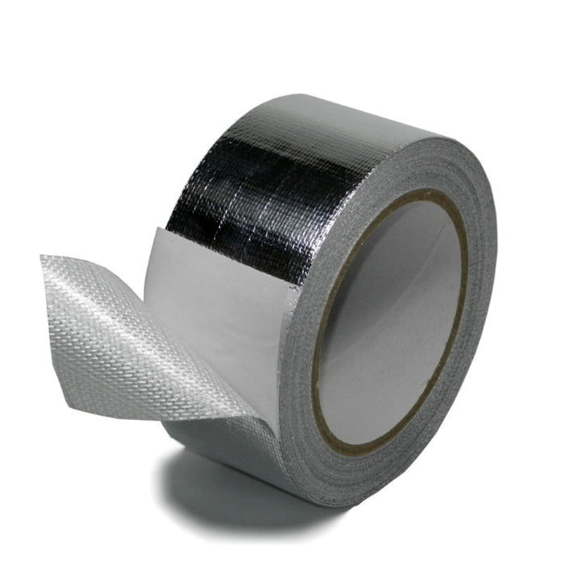 50M 2" Fiberglass Aluminium Foil Tape Self Adhesive Reinforced Heat Shield