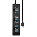 ELE 10 Port USB 3.0 USB HUB Data Hub with Power Adapter Powered High Speed Splitter Extender AC Adapter w/ Cable