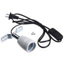 E27 Ceramic Universal Lamp Holder Reptile Climbing Pet Box Heating with Switch US Plug