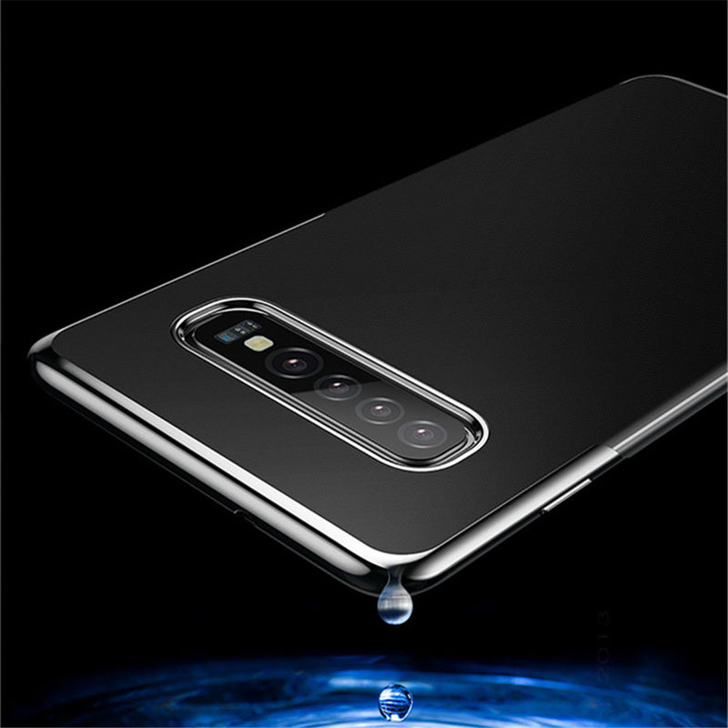 Baseus Plating Transparent Shockproof Soft TPU Back Cover Protective Case for Samsung Galaxy S10 Plus / S10+