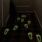 4 Pcs Luminous Footprint Footed Stickers Floor Feet Decal Home Kid Room Decor Directions