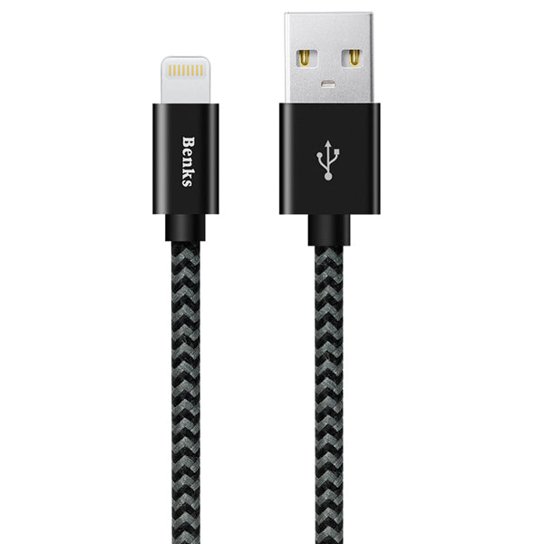 Benks M07 2.4A Braided Lightning for Fast Charging Data Cable For iPhone X 8 Plus 7 6 5s