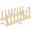 Wooden Dish Plate Storage Holders Folding Racks Drying Shelf