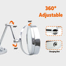 Led Makeup Mirrors With LED Light Folding Wall Mount Vanity Mirror 10x