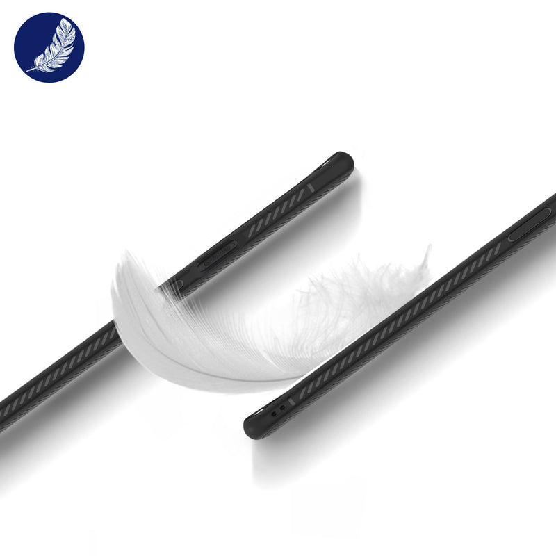 For OnePlus 7T Pro Bakeey Carbon Fiber Texture Slim Soft Silicone Shockproof Protective Case