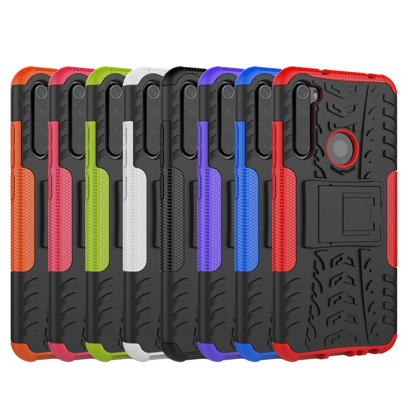 Bakeey 2 in 1 Armor Shockproof Non-slip with Bracket Stand Protective Case for Xiaomi Redmi Note 8