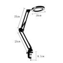 5X Magnifier Magnifying Glass LED Large Lens Lighted Lamp Top Desk with Clamp