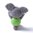 Plush Squeaky Pet Toys with Durable Chew Rubber Ball Body for Dogs Puppy Teething  Interactive Toy