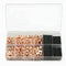 260 PCS SC6-SC25 Copper Ring Lug Terminal Mixed Shrink Tubing Cover With Box