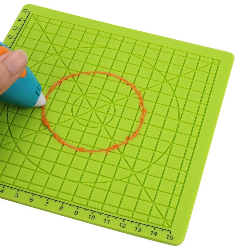 4PCS 3D Printing Pen Silicone Design Mat + 5PCS Insulation Silicone Finger Caps