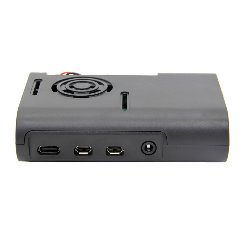 Black / Transparent Protective ABS Case Support Cooling Fan for Raspberry Pi 4 Model B