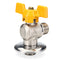 TMOK 1/2" PEX Tube Triangle Valves Brass Angle Flare Gas Ball Valve Blue Handle For Water Mainfold