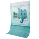 3x5FT 5x7FT 3D Effect Blue Elephant Photography Backdrop Studio Prop Background