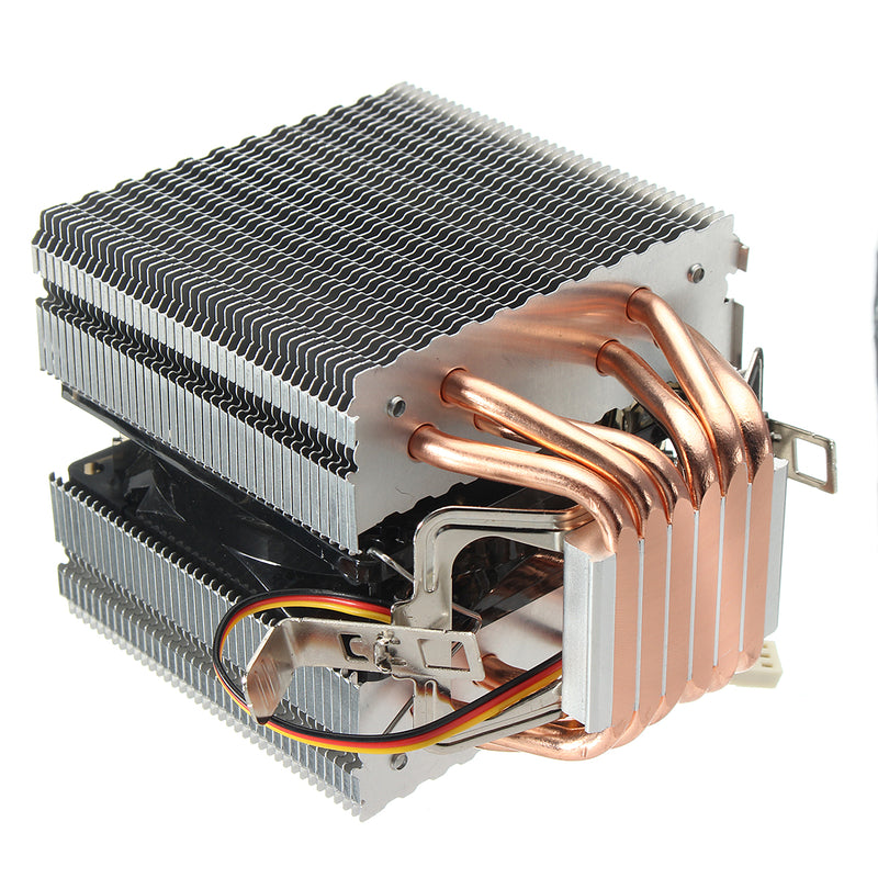 6 Heat Pipes Blue LED CPU Cooling Fan Cooler Heat Sink For Intel LAG 1155 1156 AMD Socket AM3/AM2