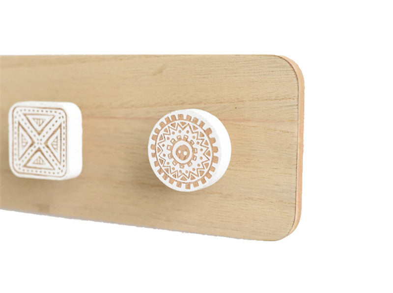 Wood Coat Hanger Wall Hook Clothes Hangers Key Holder Wall Mounted Coat Rack