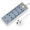 USB 4 Port 8 Way Power Strip Socket Multifunctional Outlets Charger Plug Cord