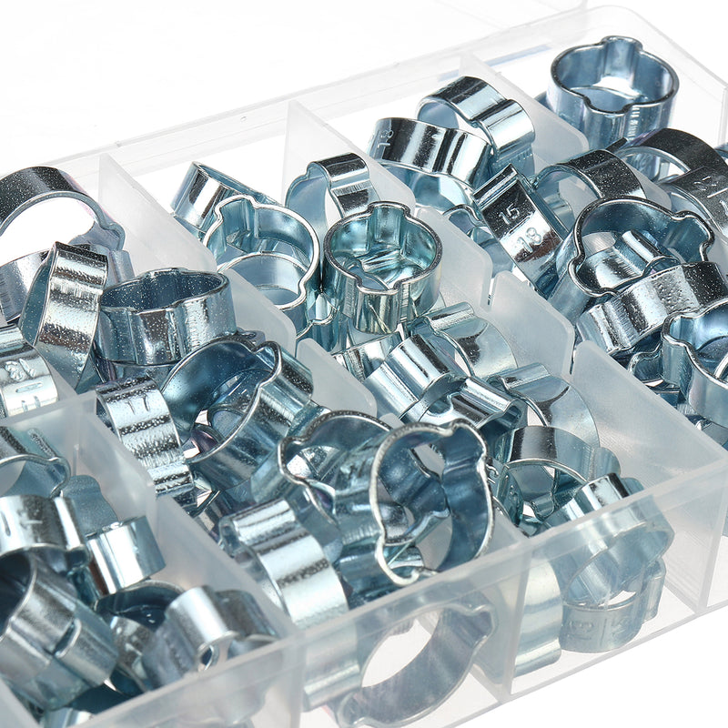 150Pcs Adjustable Double Ear O Hydraulic Hose Fuel Clamp Sealing Pressure 5-20mm