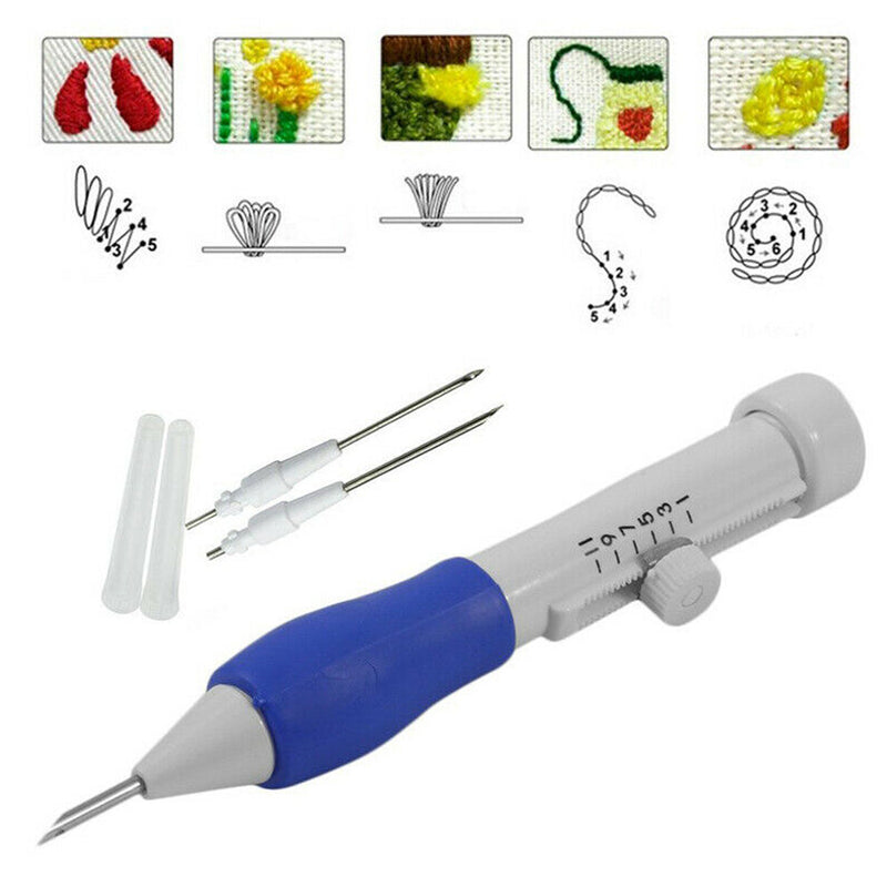 85PCS DIY Magic Embroidery Stitching Punch Needle Tool Stitching Punch Pen with Case Sets DIY Craft Sewing Tool for Embroidery Cross Stitch