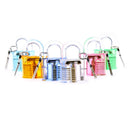 6Pcs Colorful Transparent Visible Cutaway Padlock Lock Pick for Locksmith Practice Training