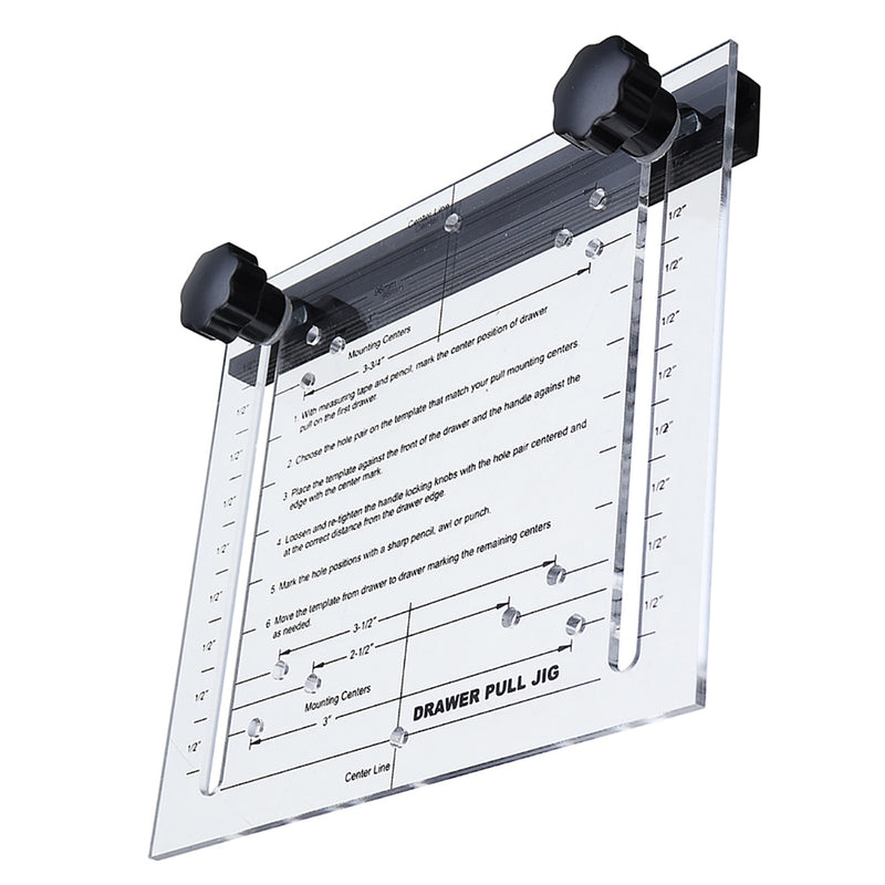Adjustable Jig Ruler Drawer Door Pull Knob Installation Jig Handle Drill Guide Rule