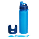 500ML Foldable Hydration Silicone Water Bottle Portable SoftKettle Bottle for Gym Running Hiking Biking