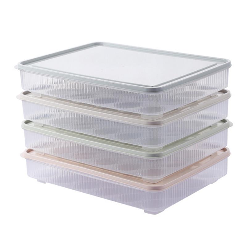 Kitchen 24 Grids Egg Box Refrigerator Preservation Portable Picnic Egg Storage Box Baskets Food Grade Plastic Egg Box With Cover