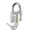 26PCS Locksmith Tools Practice Transparent Lock Kit With Broken Key Extractor Wrench Tool Removing Hooks Hardware Lock Picks