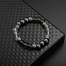 Trendy 8mm Buddha Beads Bracelet Natural Stone Casual Gradient Beaded Bracelet for Men Gift