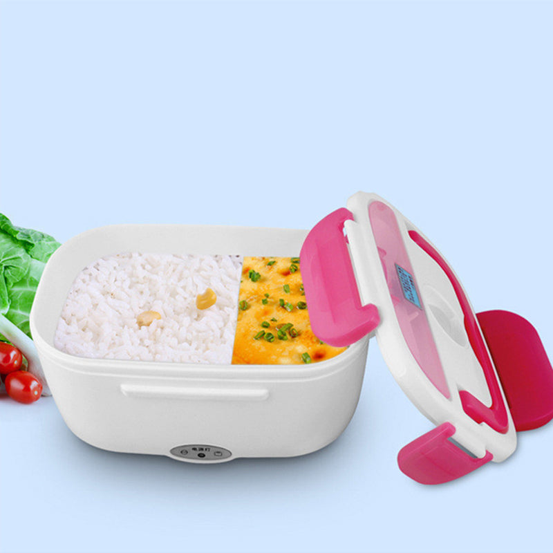 1.5L Electric Lunch Box Car Plug-in Heating Insulated Food Warmer Container Outdoor Travel