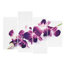 4Pcs Plum Purple Orchids Floral Canvas Pictue Wall Print Split Art Paintings Home Decor