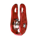 26KN Outdoor Double Axis Double Pulley Rock Climbing Aerial Work Lifting Pulley Belay