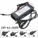 5.5mm x 2.5mm  AC 100-240V to DC 24V 6A Switching Power Supply Adapter Transformer