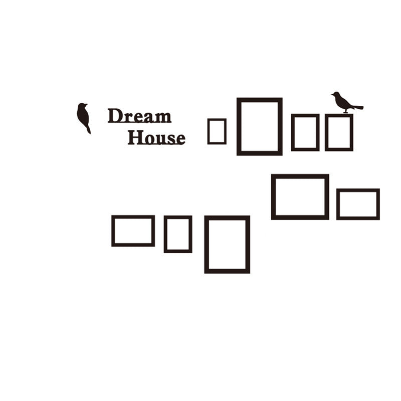 3D Photo Frame Wall Sticker Family Dream House Decoration Art Office Home Decor