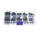 Suleve M2.5NH1 200Pcs Nylon Screw White/Black Hex Screw Nut PCB Standoff Spacer Assortment Kit