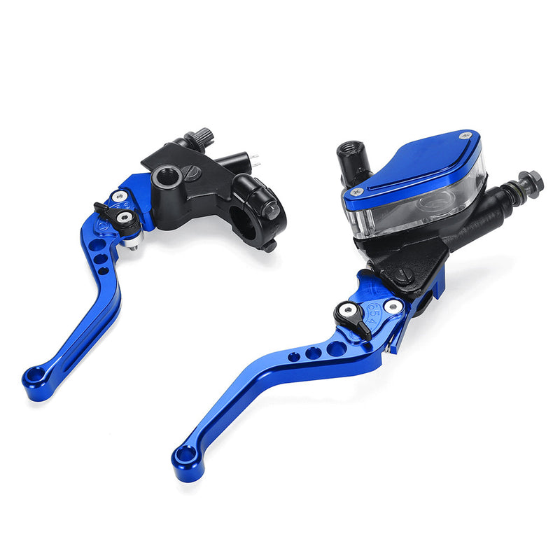 7/8" 22mm Motorcycle Handlebar Hydraulic Brake Clutch Master Cylinder Lever Reservoir Set