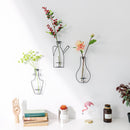 Nordic Metal Vase Glass Hydroponic Plant Container Ornaments Home Decor Accessories