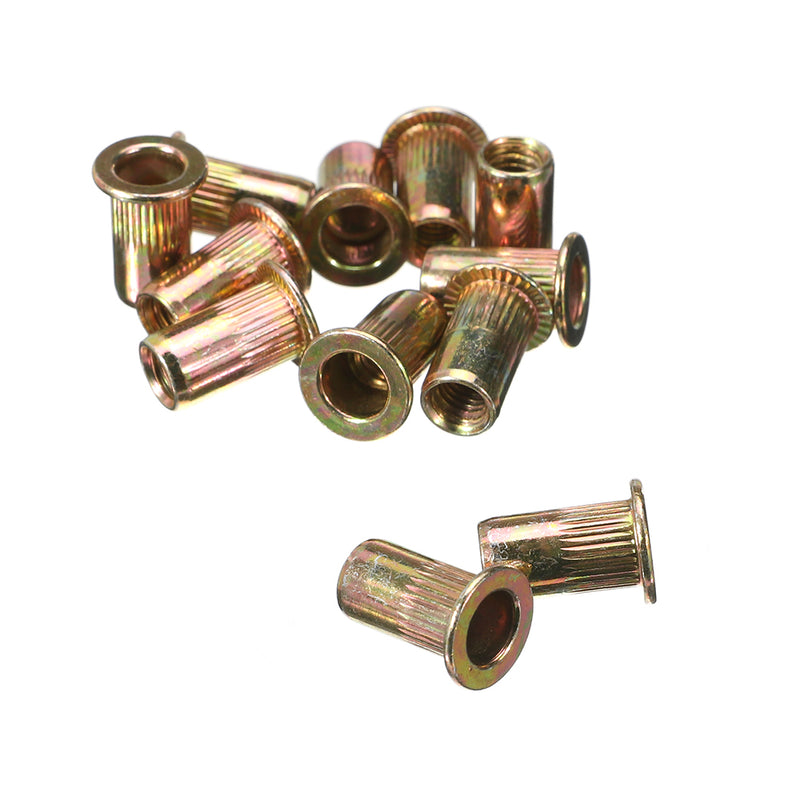 Suleve MXZN5 175Pcs Mixed Zinc Plated Threaded Rivnuts Blindnuts Nutserts M3-M10 Insert Rivet Nut Assortment Kit