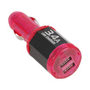 Bakeey 3.4A Dual USB Intelligent Voice Control LED Luminous Fast Charging Car Charger For iPhone 8Plus XS 11 Pro Huawei P30 Pro Mate 30 5G Xiaomi Mi9 9Pro 5G