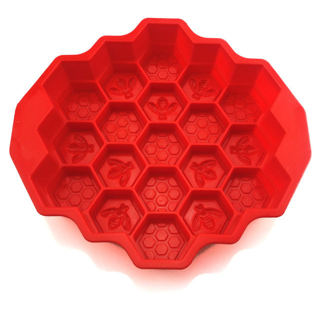 High Temperature Resistant Food Grade Silicone Cake Mold Round Honeycomb Baking Tray Ice Cube Diy Baking Mold