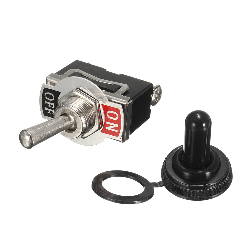 Excellway 12V Heavy Duty Toggle Switch Flick ON/OFF Boat Light Switch Spst With Waterproof Cover