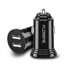 FLOVEME 2.4A Mini Dual USB Car Charger With LED Indicator For Smart Phone Tablet Camera