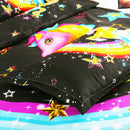 3 PCS Bedding Sets 3D Animal Unicorn Printing Quilt Cover Pillowcase For Queen Size