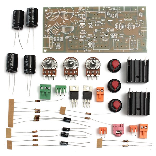 TDA2030A 2.0 Audio Amplifier Module Board 18W*2 Double Track DIY Kit