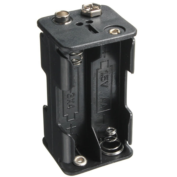 4-Slot 4 x AA Battery Back To Back Holder Case Box