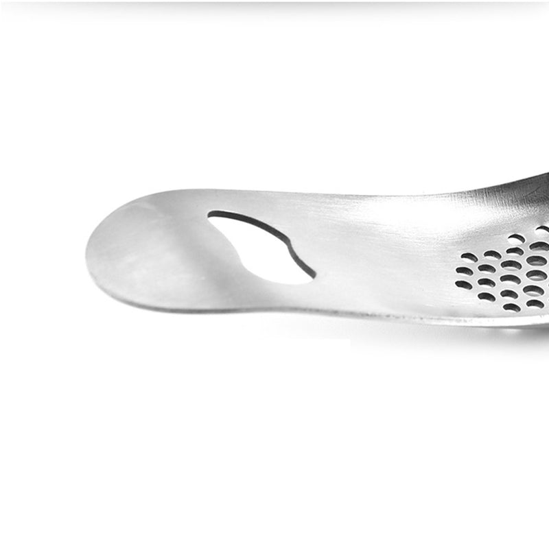 Stainless Steel Garlic Presser Curved Manual Pressure Kitchen Cooking Accessories