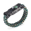 7 in 1 Outdoor EDC Survival Bracelet Infrared Laser LED Flashlight Compass Whistle Reflector Camping Emergency Tools Kit