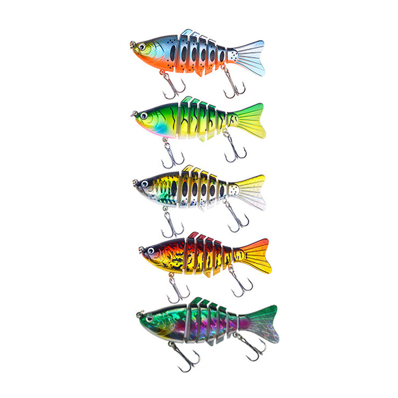 ZANLURE XY-238 5pcs/set 15.6g 10cm 7 Section Swimbait Hard Bait Fishing Lure Isca Artificial Lures